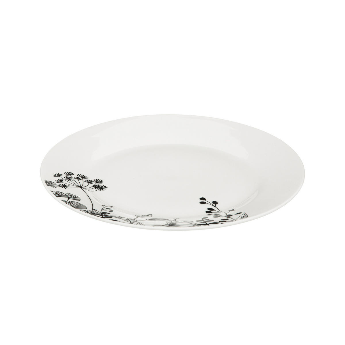 PORZELLANSERVICE für 6 Personen White Floral Weiß 26,5/2,9/26,5 cm - Weiß, Keramik (2.9cm) - Secret de Gourmet