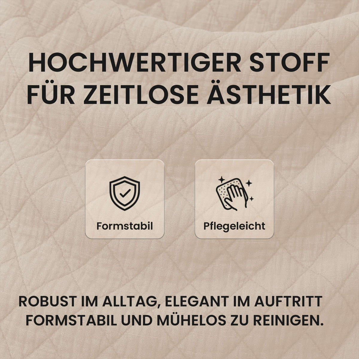 ESSZIMMERSTUHL Stoff Creme - Eukalyptusholzfarben/Creme, Holz/Textil (63/84/61cm) - CLP