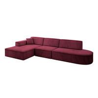 ECKSOFA Ottomane Links IREA-L2-v4 - 318x165x72,5 cm Bordeauxrot - Bordeaux, Holzwerkstoff/Textil (318/165cm) - ALTDECOR