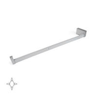 GARDEROBENSTANGE mit LED-Licht Castor, mit abnehmbarer Batterie und Bewegungssensor, L858mm, Kunststoff und Aluminium, Metallic grau - Dunkelgrau, Kunststoff (7/4/98cm) - EMUCA