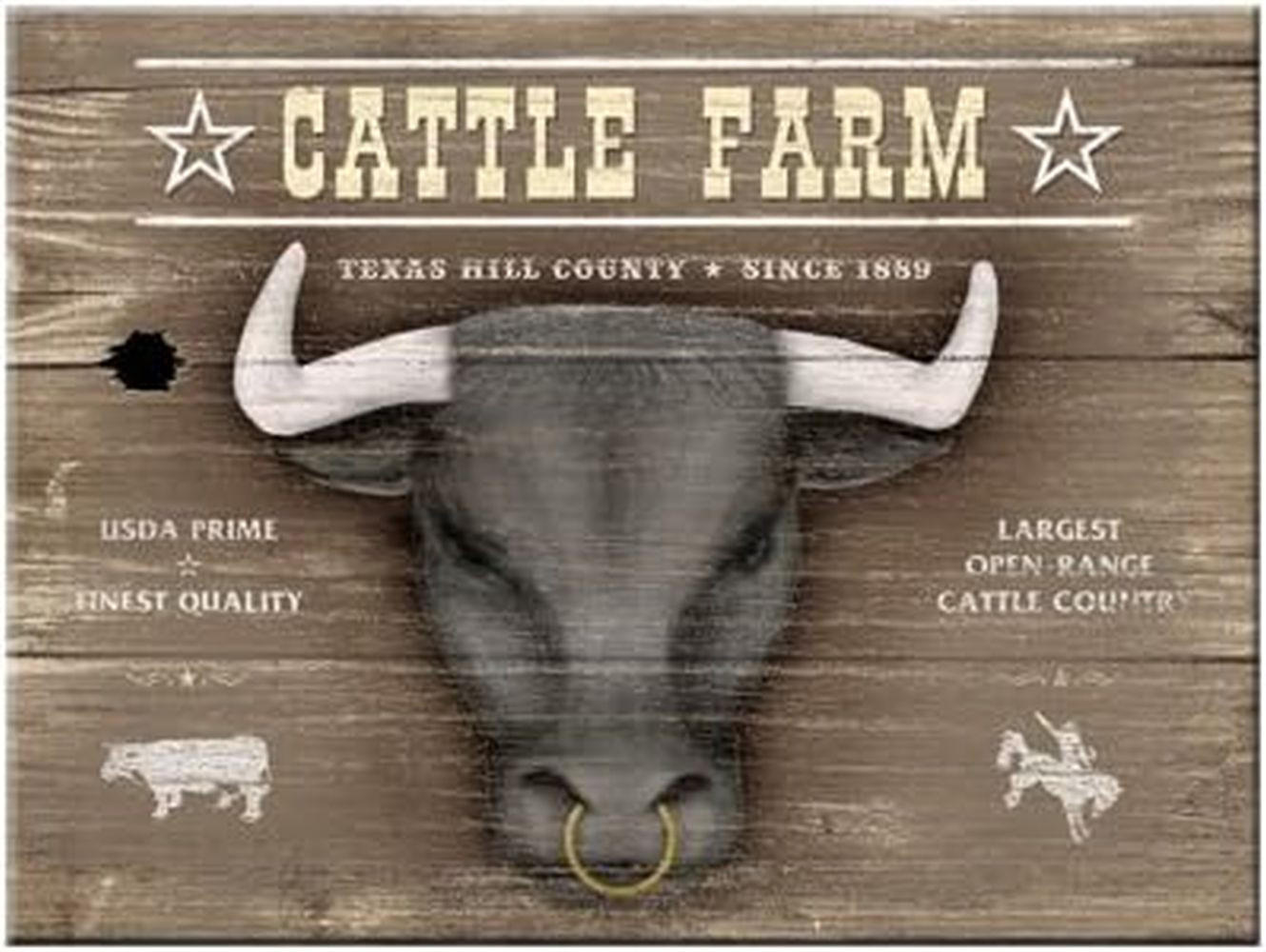 MAGNET 6/8 cm Cattle Farm - Multicolor, Metall (8/6/0.1cm) - Nostalgic-Art