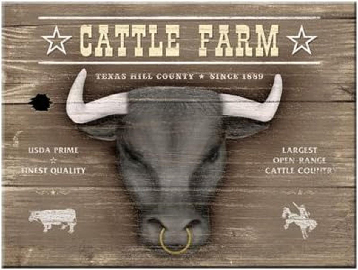 MAGNET 6/8 cm Cattle Farm - Multicolor, Metall (8/6/0.1cm) - Nostalgic-Art