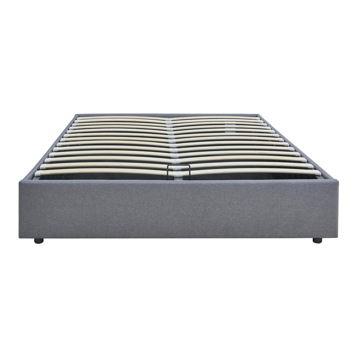 ČALOUNĚNÁ POSTEL Nola - šedá, kompozitní dřevo/textil (140/200cm) - [en.casa]