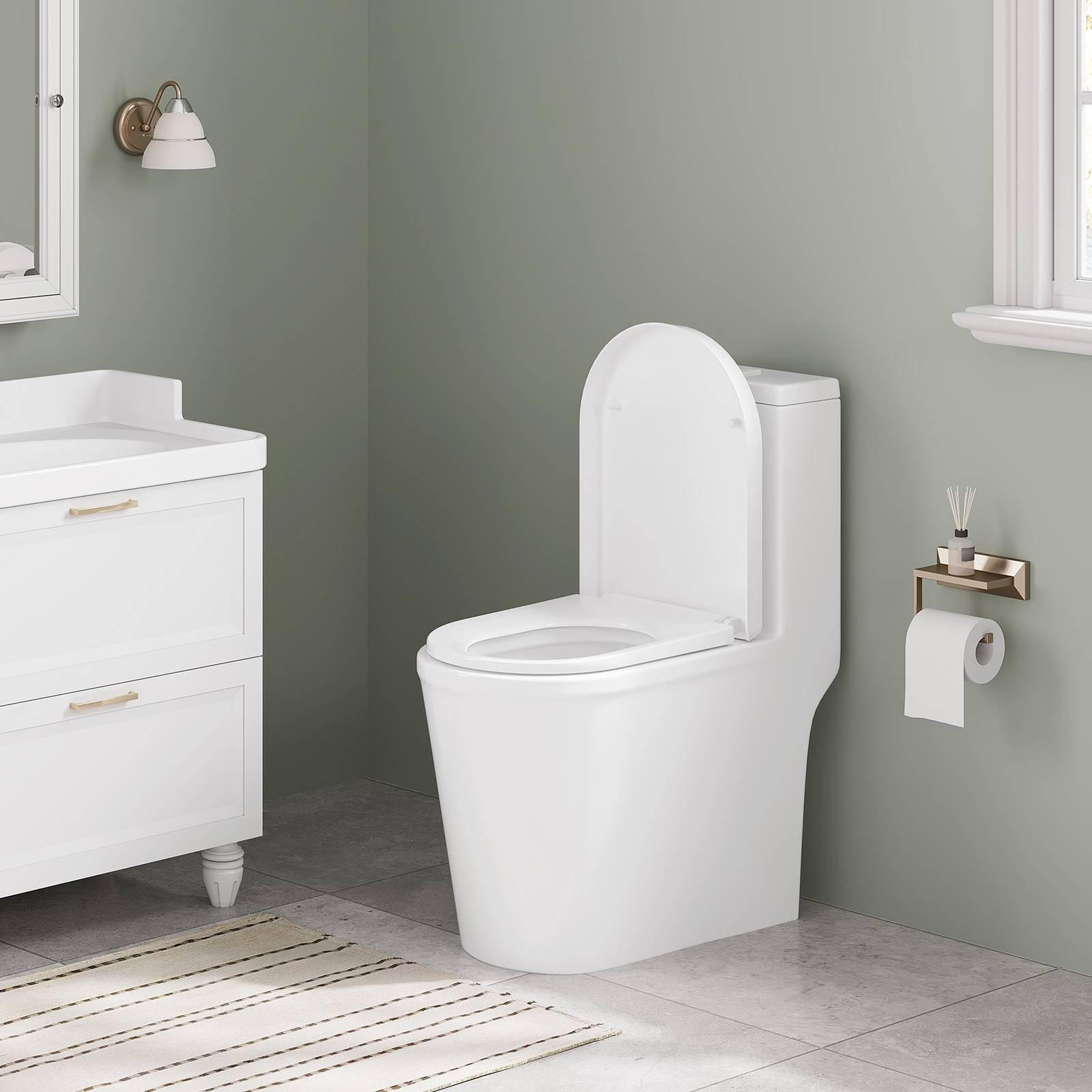 Thumbnail - Woltu WC, Weiß, Kunststoff, 36x4x47 cm, Badezimmer, WC Ausstattung, WC Sitze