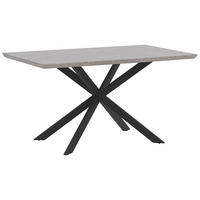 ESSTISCH 140/80/75 cm Hellgrau Rechteckig Spectra - Grau, Holzwerkstoff (140/80/75cm) - Beliani