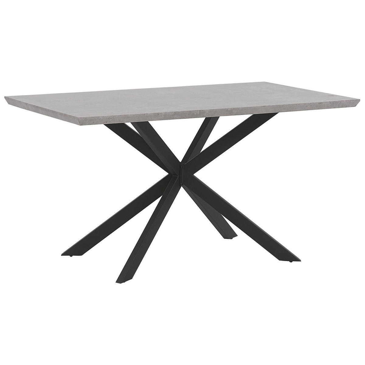 ESSTISCH 140/80/75 cm Hellgrau Rechteckig Spectra - Grau, Holzwerkstoff (140/80/75cm) - Beliani