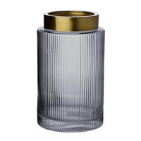 VASE Serenite Grau 15/15/25 cm Glas - Grau, Glas (25cm) - Mondex