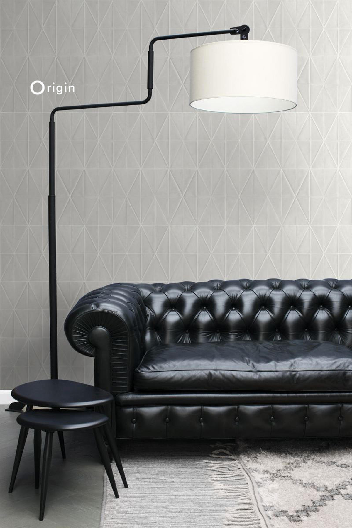 TAPETE grafische Form 53 cm x 10.05 m - Grau, Papier (53/1000cm) - Origin Wallcoverings