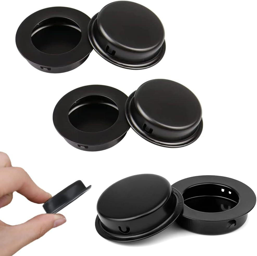 MÖBELGRIFF 6er-Set - Schwarz, Metall (4/1/4cm)