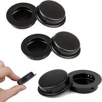 MÖBELGRIFF 6er-Set - Schwarz, Metall (4/1/4cm)
