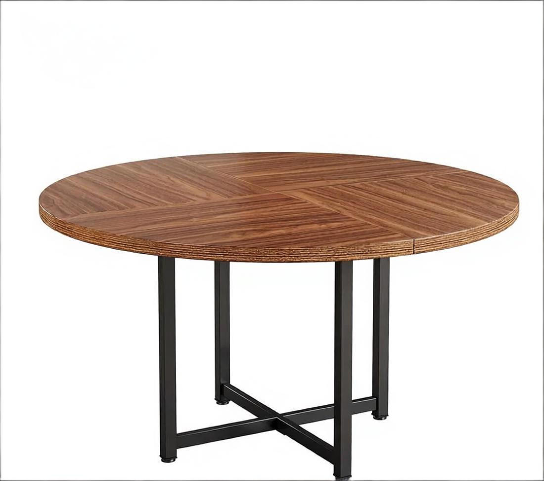 ESSTISCH Braun 120/120/75 cm - Schwarz, Holz (120/120/75cm) - PANGIVO