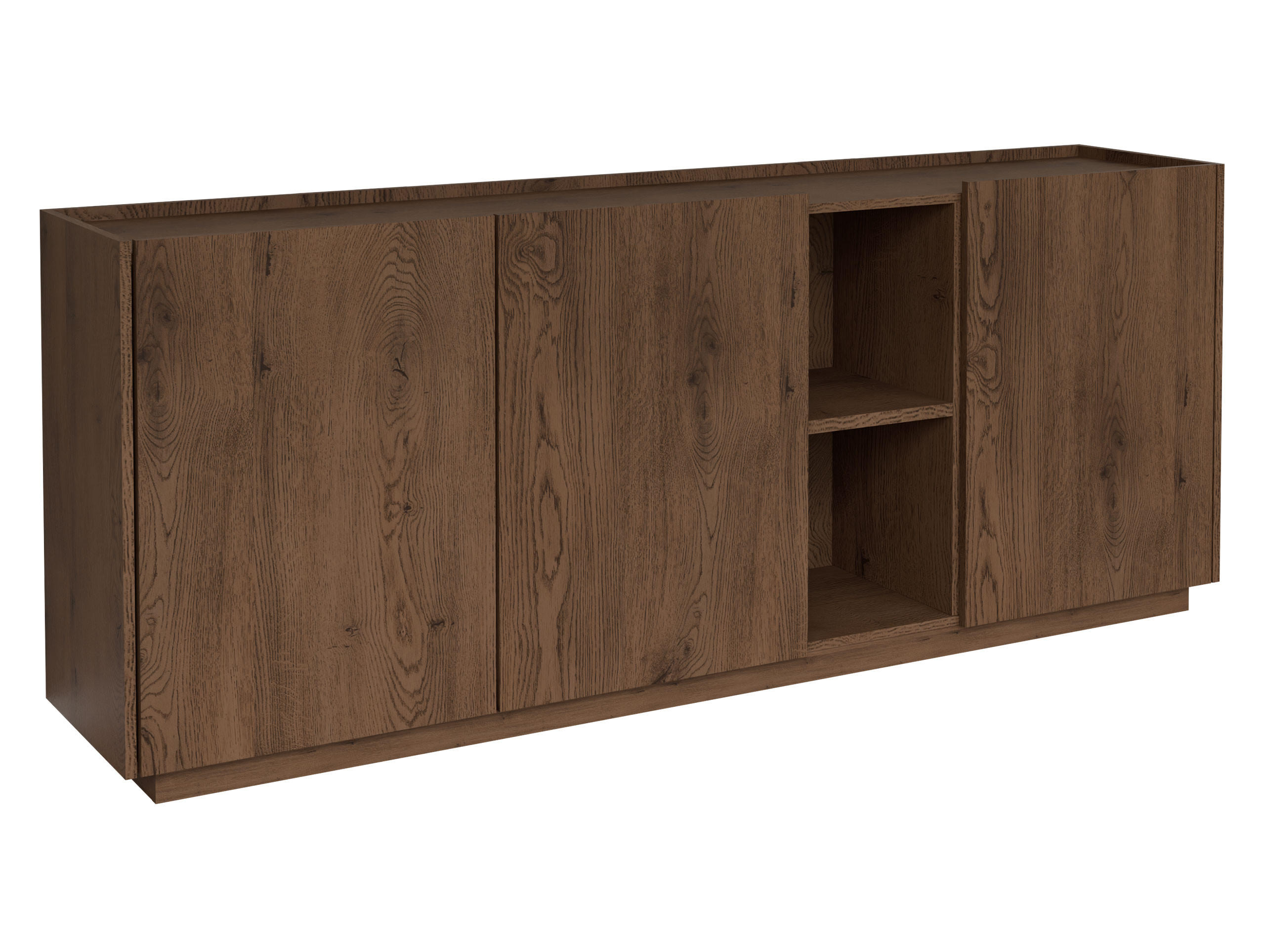 KOMMODE Mirtu K200 - Nussbaumfarben, Holzwerkstoff (200/75/40cm) - MIRJAN24