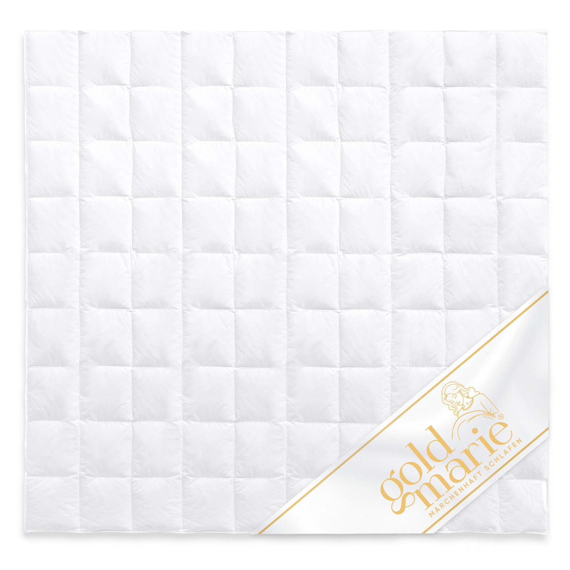 GANZJAHRESBETTDECKE MARIE Entendaunen medium - Weiß, Naturmaterialien/Textil (240/220cm) - Goldmarie 