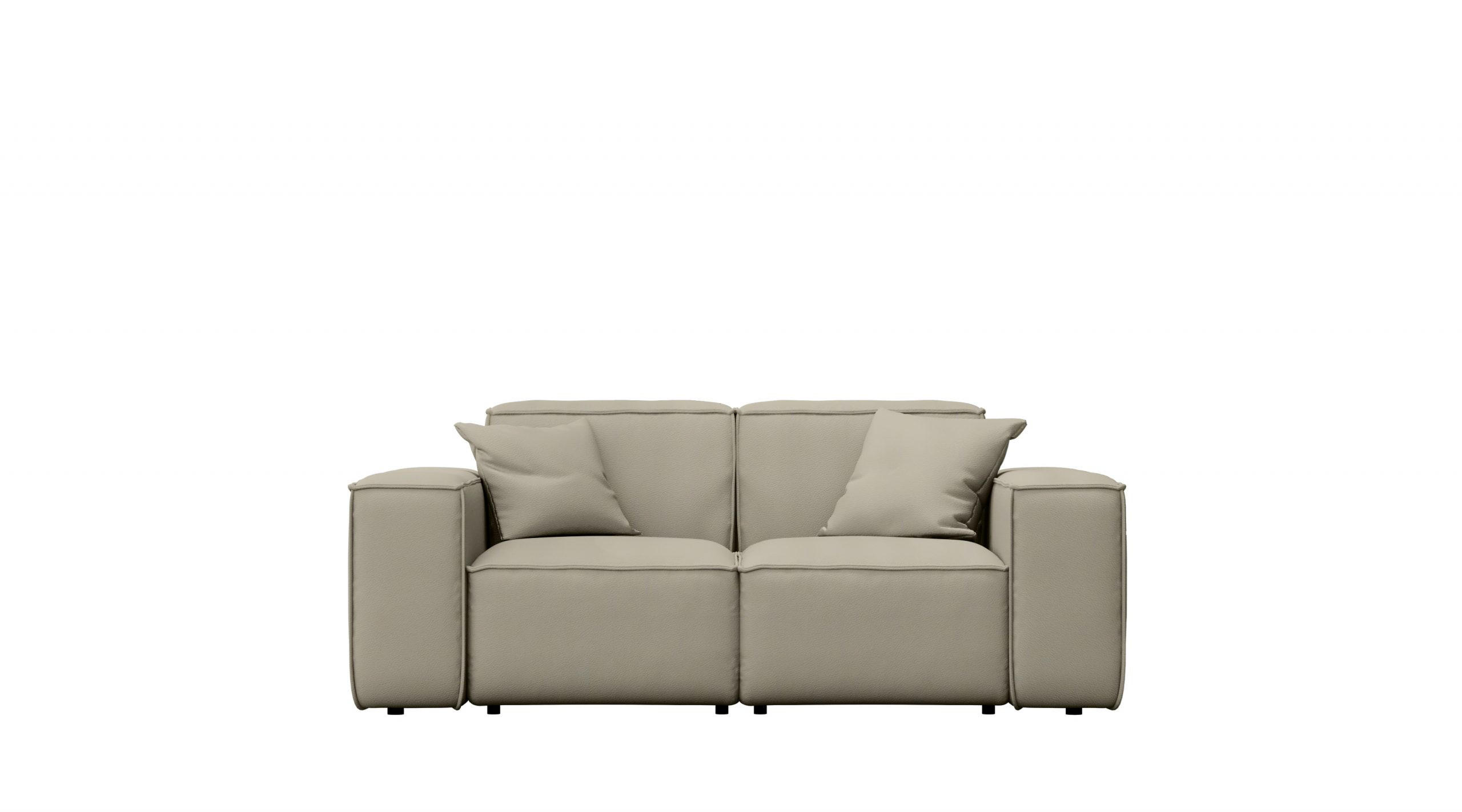 GARTENSOFA Gartenmöbel MALIBU 2 Sitzer Stoff Odyssey Dunkelbeige - Beige, Holz (186/73/88cm) - Kaiser Möbel