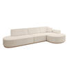 ECKSOFA Ottomane Rechts MARI-L2-v1 - 328x171x83 cm Beige Cord - Beige, Holzwerkstoff/Textil (171/328cm) - ALTDECOR