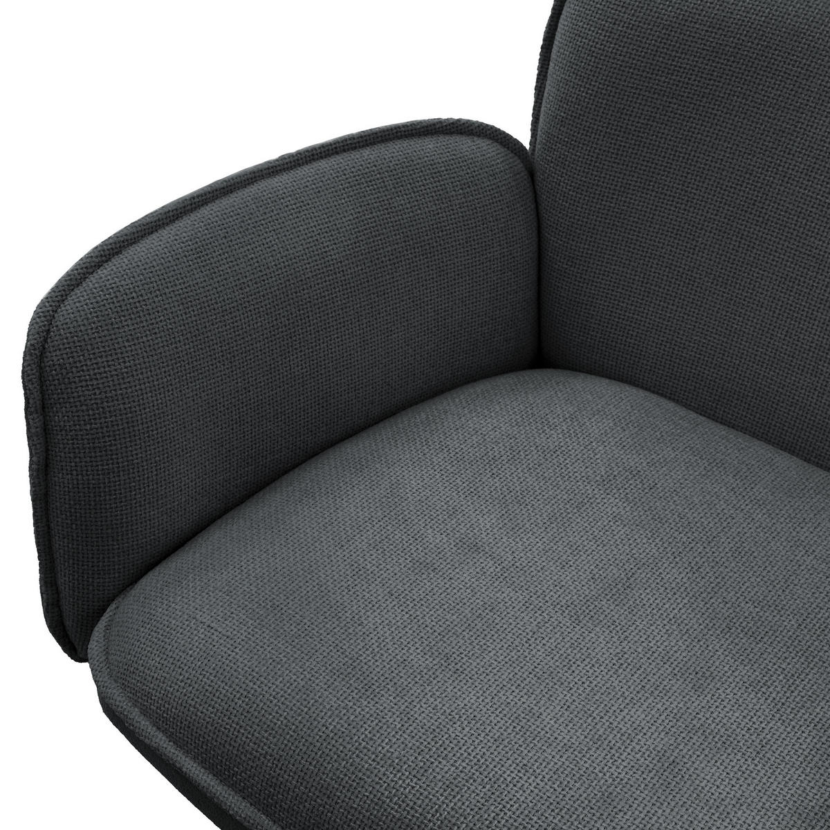ESSZIMMERSTÜHLE 6er Set drehbar Anthrazit mit Stoffbezug - Anthrazit/Schwarz, Textil/Metall (63/89/68cm) - ML-DESIGN