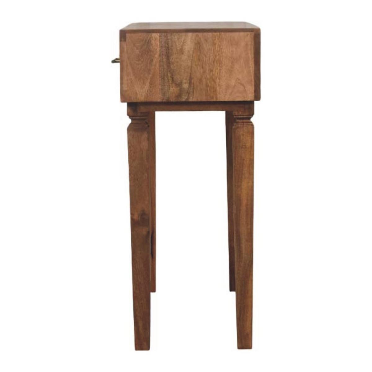 KONSOLENTISCH Golden-Teak-Finish, 2 Schubladen, Hellbraun - Braun, Holz (80/35/82cm) - Artisan Furniture