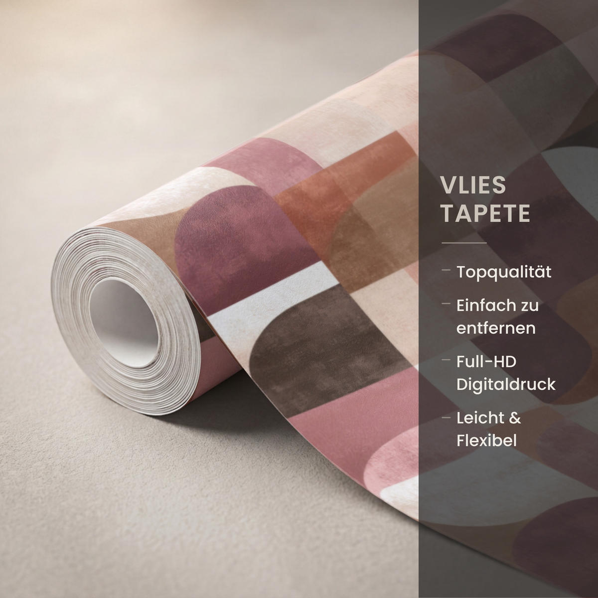 TAPETE - Geometrie - Modern - Retro - 140x220 cm - Multicolor, Papier (140/220cm) - OnlyWow