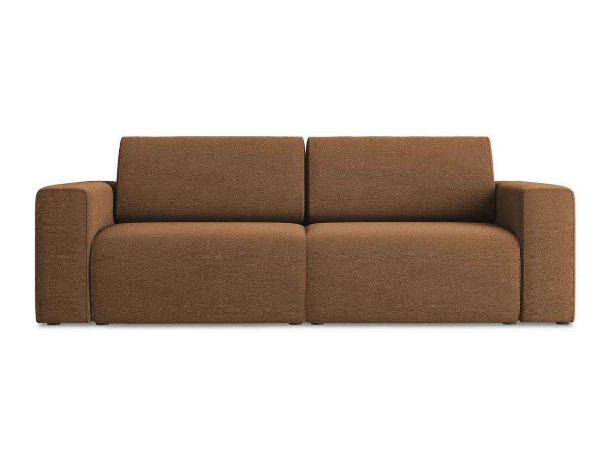 3-SITZER SOFA Strukturstoff Stoff Orange - Beige/Terra cotta, Kunststoff/Textil (224/80/103cm) - Makamii