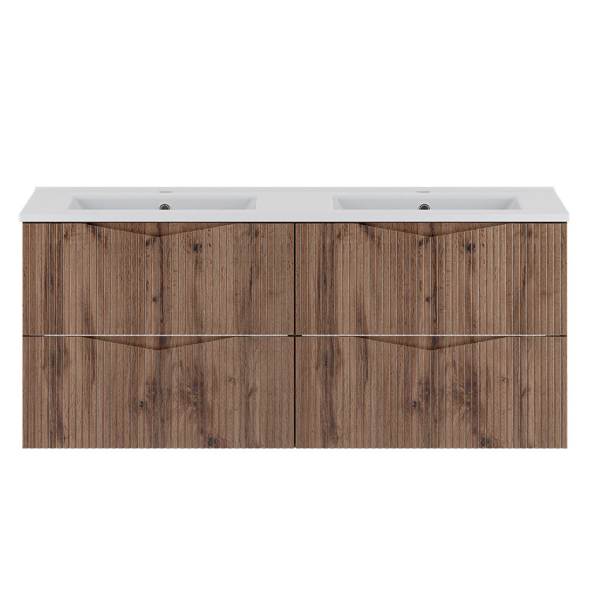 DVOJUMYVADLO 120cm Tao Dřevo - hnědá, kompozitní dřevo (120/50/45.8cm) - Petits-meubles