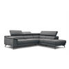 ECKSOFA FIERO 5-Sitzer, dunkelgrau - Dunkelgrau/Schwarz, Holzwerkstoff/Textil (290/228cm) - Courtois Laville