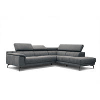 ECKSOFA FIERO 5-Sitzer, dunkelgrau - Dunkelgrau/Schwarz, Holzwerkstoff/Textil (290/228cm) - Courtois Laville