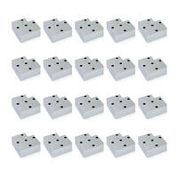 MÖBELFÜSSE Alumix 7, Höhe 30mm, Kunststoff, Silbergrau 20er-set - Silberfarben, Kunststoff (8/3/8cm) - EMUCA