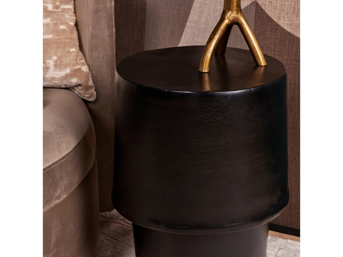 BEISTELLTISCH Kyra Metall 36 cm / 36 cm Schwarz - Schwarz, Metall (36/36/60cm) - Villa Möbel