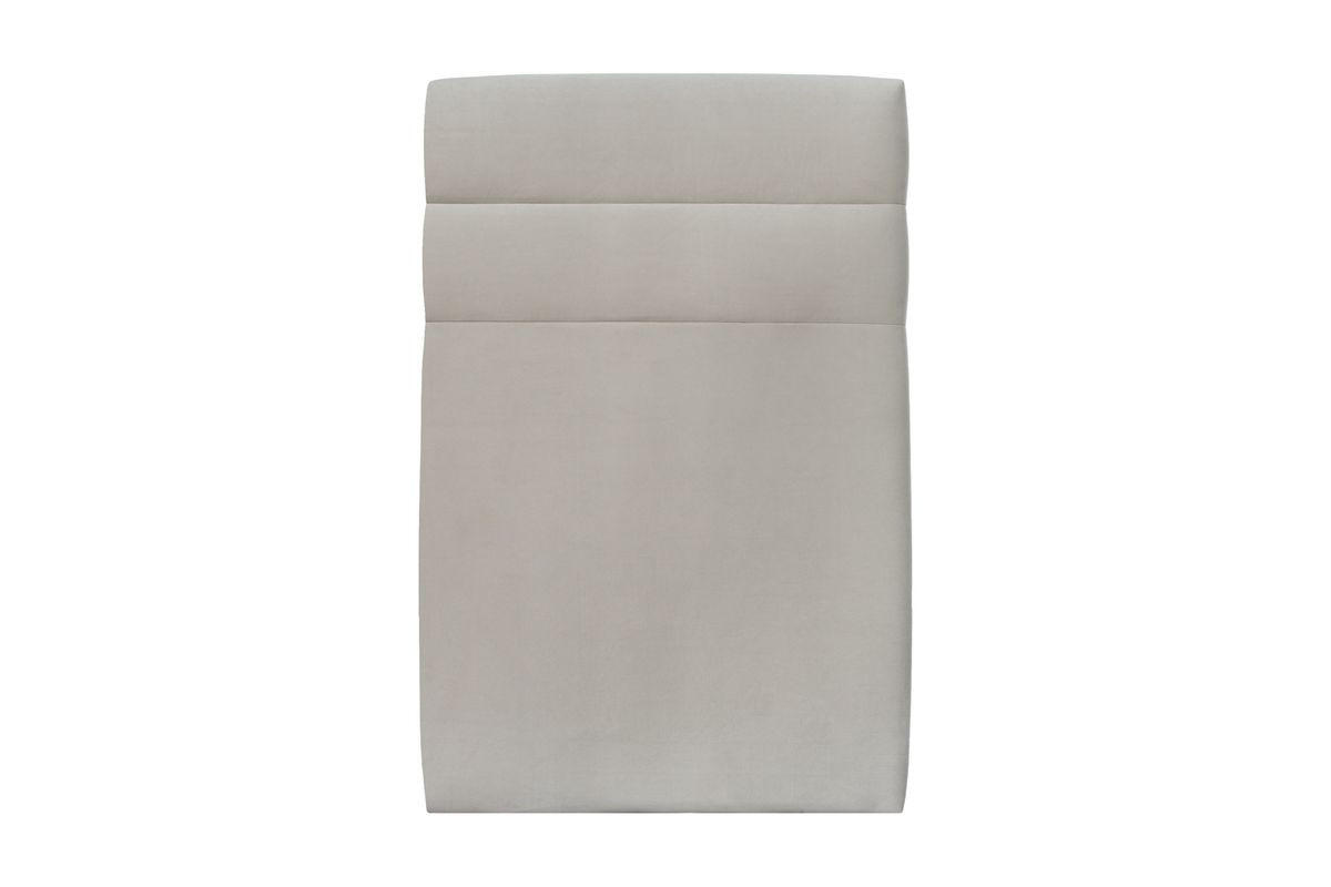 KOPFTEIL Modell Linien – Hellgrauer Samtstoff 90 cm - Beige/Hellgrau, Karton/Holz (90/120/10cm) - Sommeil de Plomb