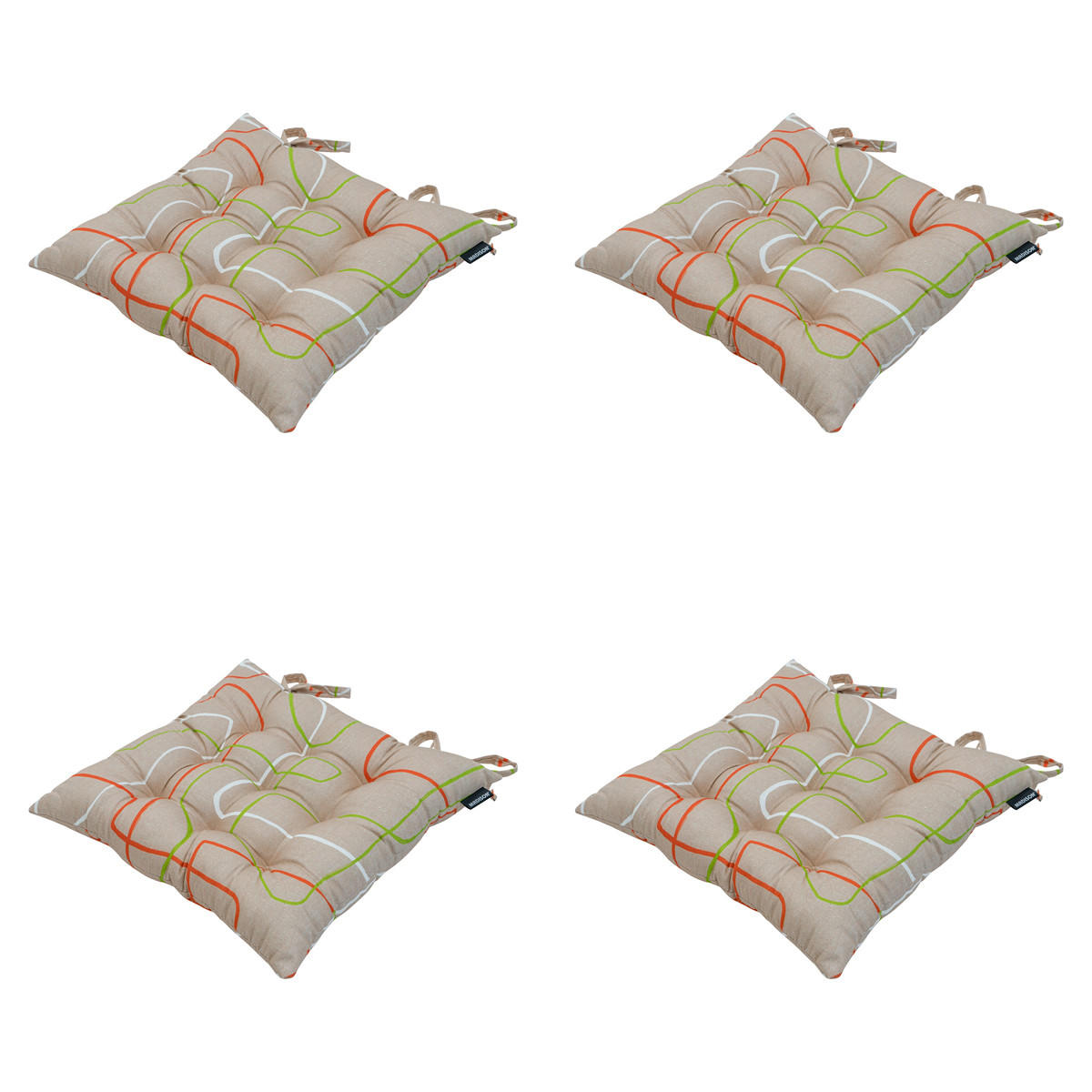 SITZKISSEN Joah 46/46 cm 4er-Set - Rot, Textil (46/8/46cm) - Madison