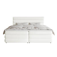 BOXBETT Alegre Cremeweiß Chenille 140/200 cm - Creme/Schwarz, Kunststoff/Textil (140/200cm) - Selsey