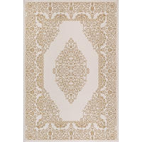 TEPPICH Kurzflor ERESMA Orient-Medaillon Polyester Creme 80 x 150 cm - Creme, Textil (80/150cm) - KADIMA DESIGN