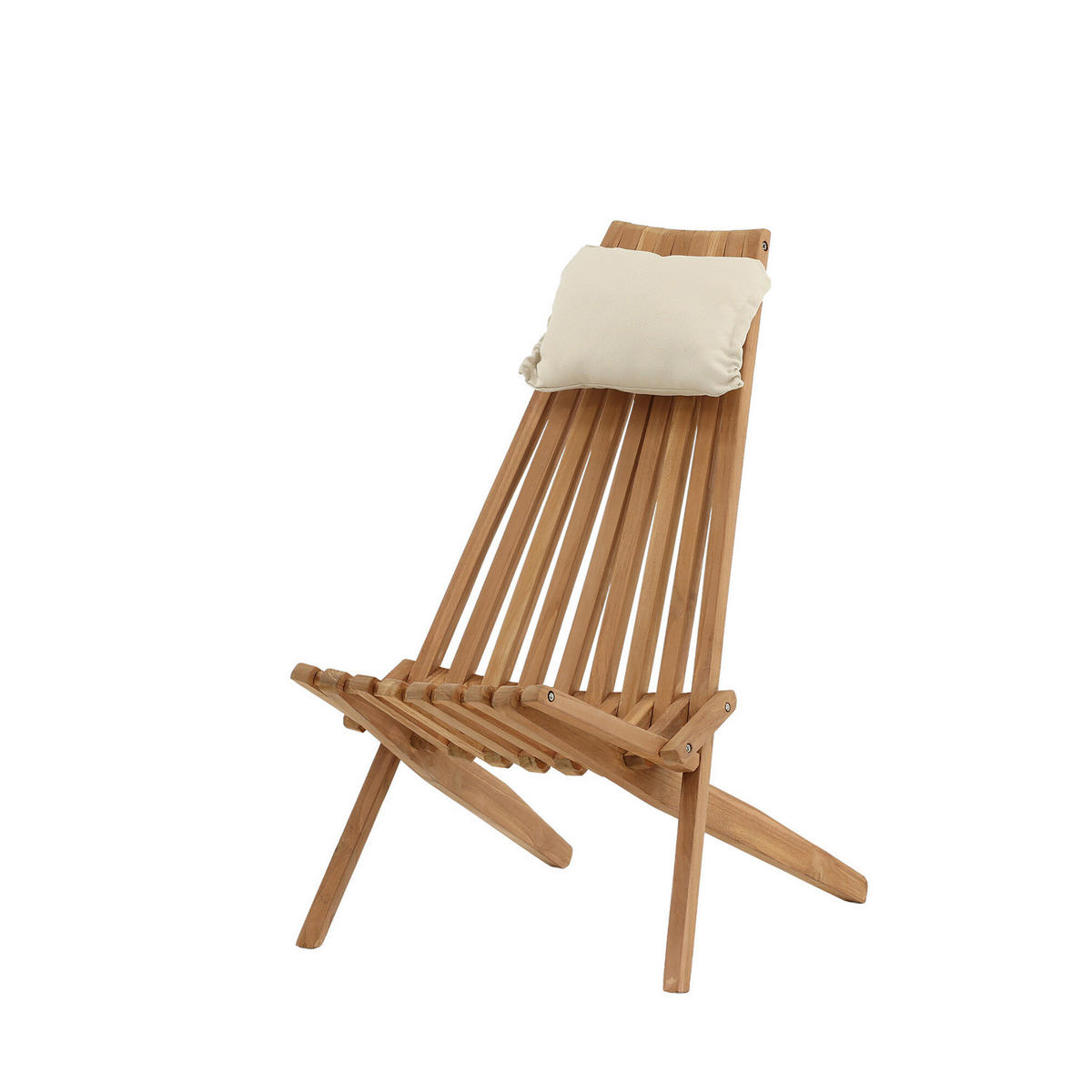 LOUNGESESSEL - Beige - Holz teilmassiv - 86 x 100 x 68 cm - Beige, Holz (86/100/68cm) - home24