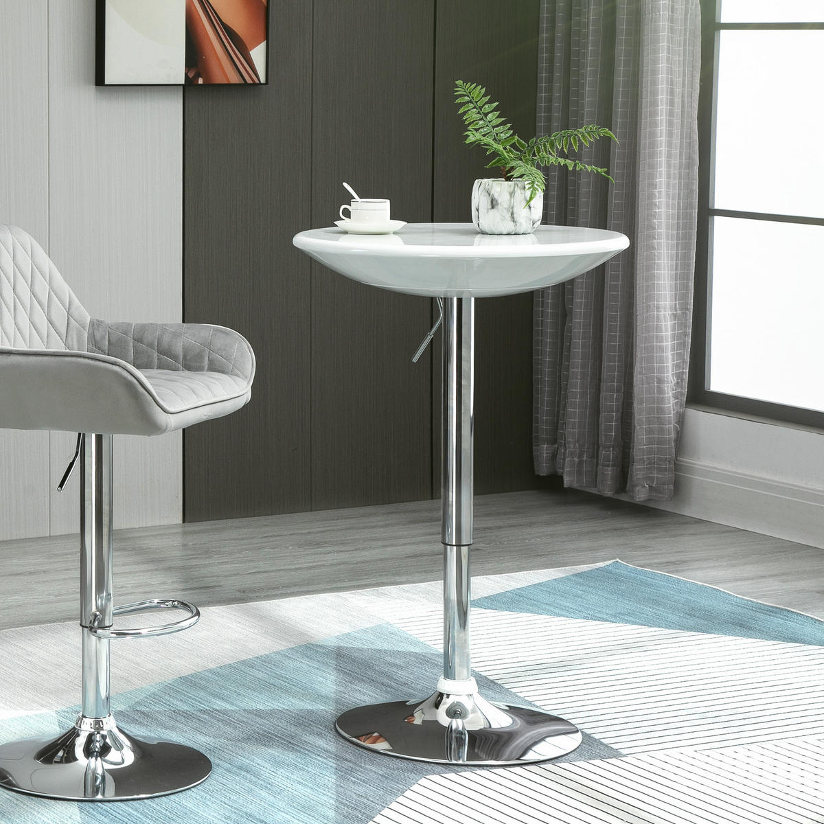 BARTISCH, Metall, ABS-Lackierung, Weiß - Weiß, Metall (61/97/61cm) - HOMCOM