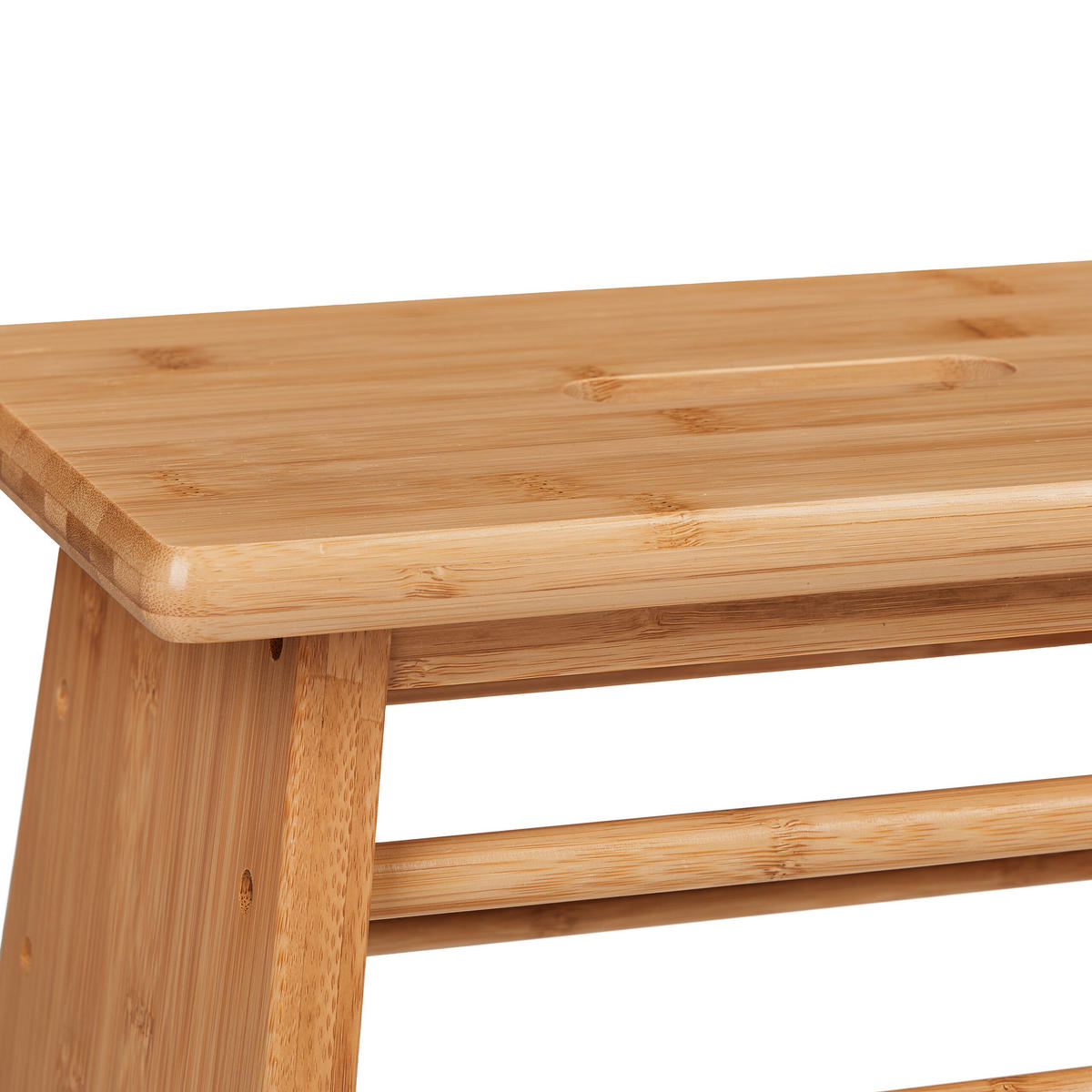 FUSSBANK - Hellbraun, Holz (33/20/21.5cm) - Relaxdays