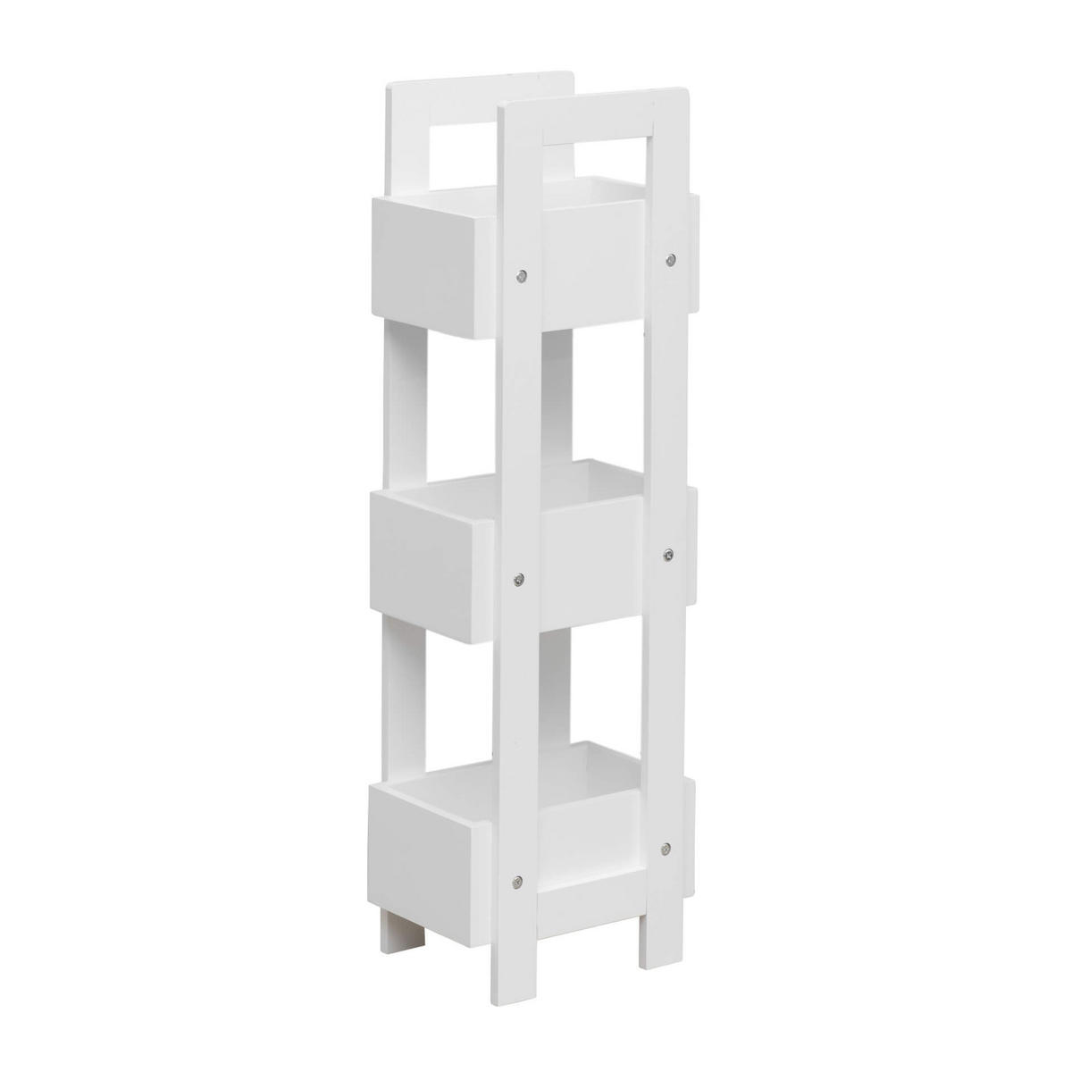 BADEZIMMERREGAL Weiß 20/28/88 cm - Weiß, Holzwerkstoff (20/88/28cm) - Mobili Rebecca