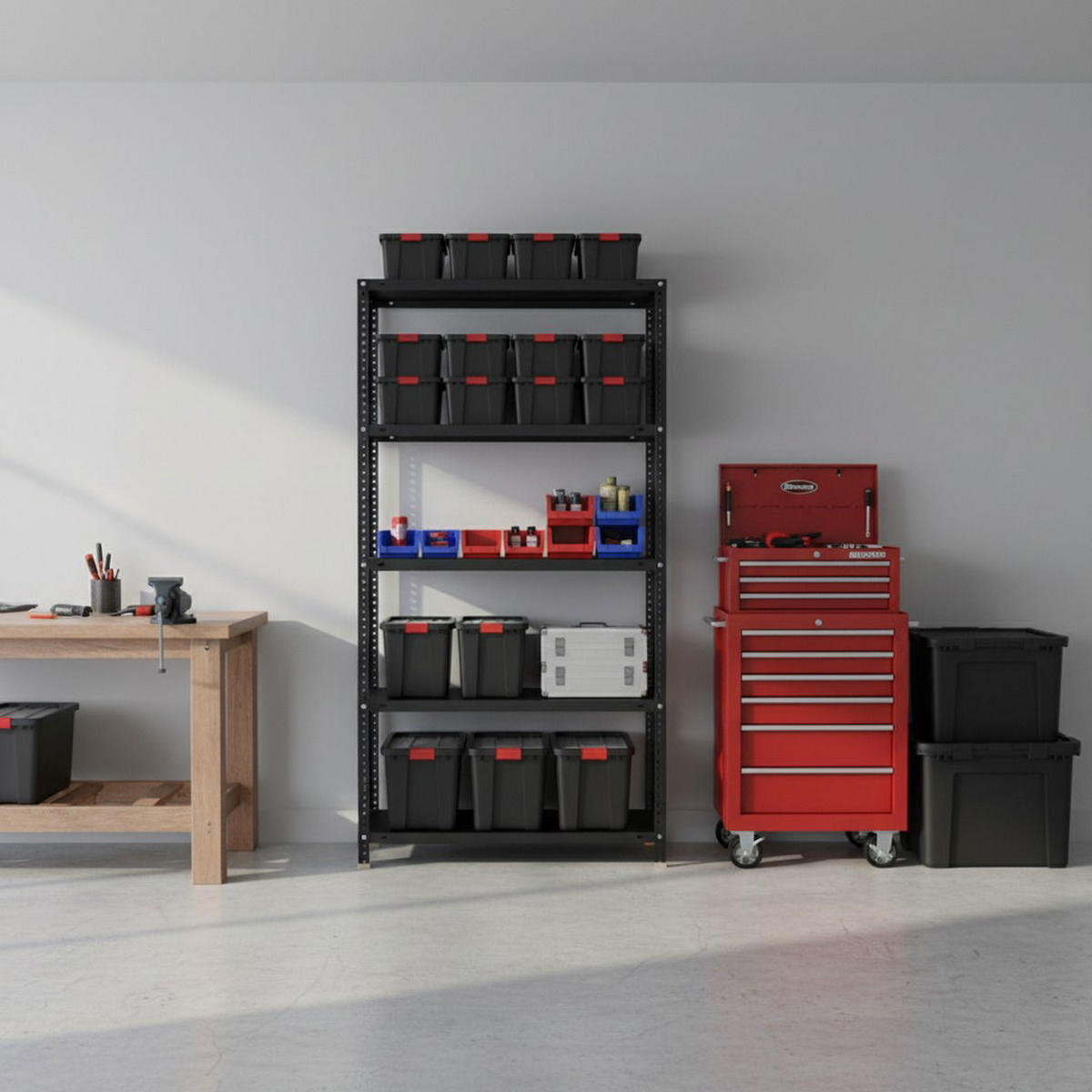 SCHRAUBREGAL PANDA TALL | HxBxT 200x100x50cm | 6 Fachböden | Fachlast 100kg | Anthrazit - Anthrazit, Metall (100/200/50cm) - PROREGAL