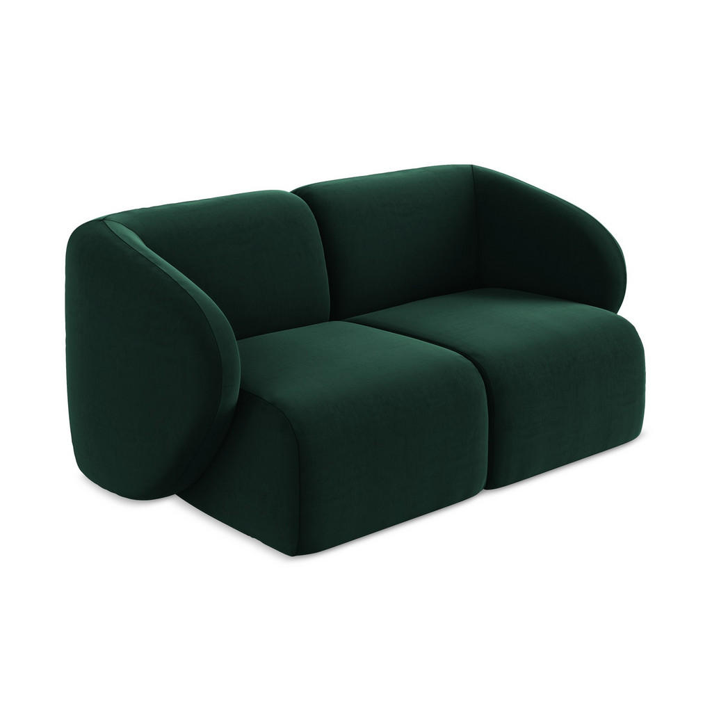 Thumbnail - Makamii 2-Sitzer-Sofa, Dunkelgrün, Textil, Holzwerkstoff, 174x75x94 cm, Hergestellt in Europa, Oeko-Tex®, Wohnzimmer, So...
