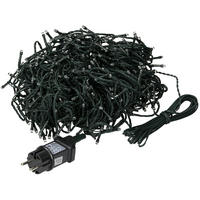 LED CLUSTER LICHTERKETTE Weihnachten 36m 480LED Warmweiß Innen/Außen - Grün, Kunststoff (3600cm) - ECD-Germany