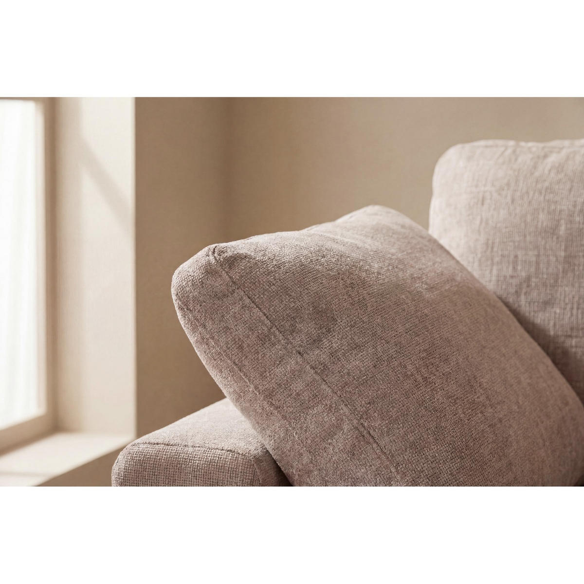 SCHÄSLONGSOFFA Lux för 3 personer 296 x 182 x 89 cm – grå - Grå, Textil (296/89/182cm) - ebuy24