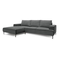 ECKSOFA May Zinkfarben 275 × 44 × 173 cm - Zinkfarben, Textil (275/44/173cm) - Pillovely