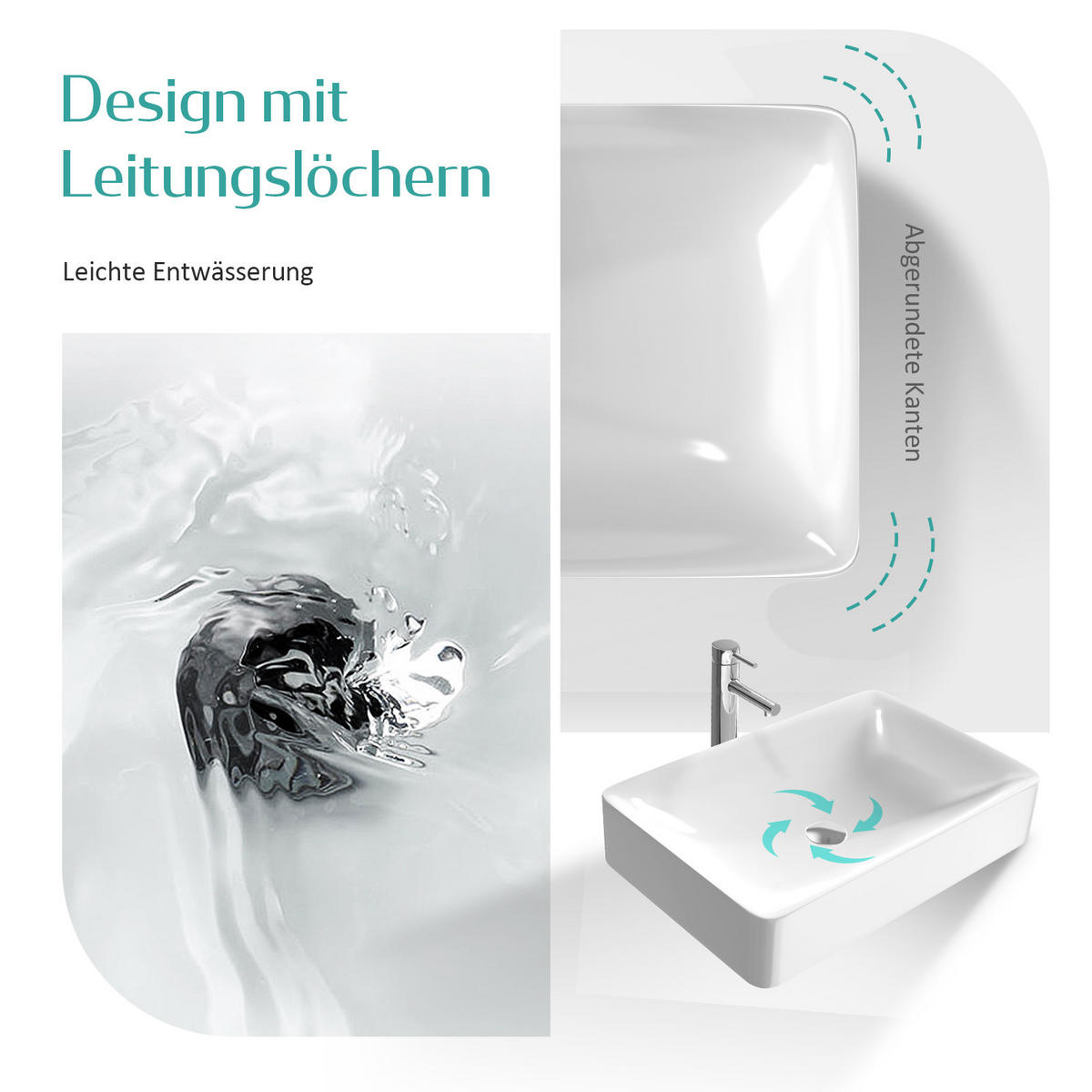 KUNDENDIENST - Weiß Hochglanz, Keramik (39.5/12/59.5cm) - EMKE