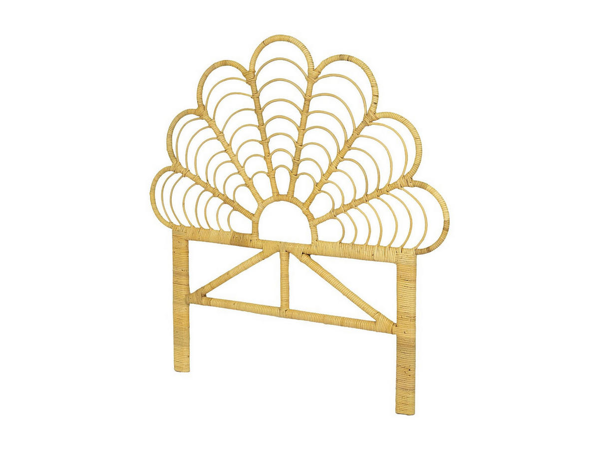 BETT-KOPFTEIL 110 cm - Rattan - Holzfarben - FLOSIA - Naturfarben, Holzwerkstoff (110/116/4cm) - Vente-Unique