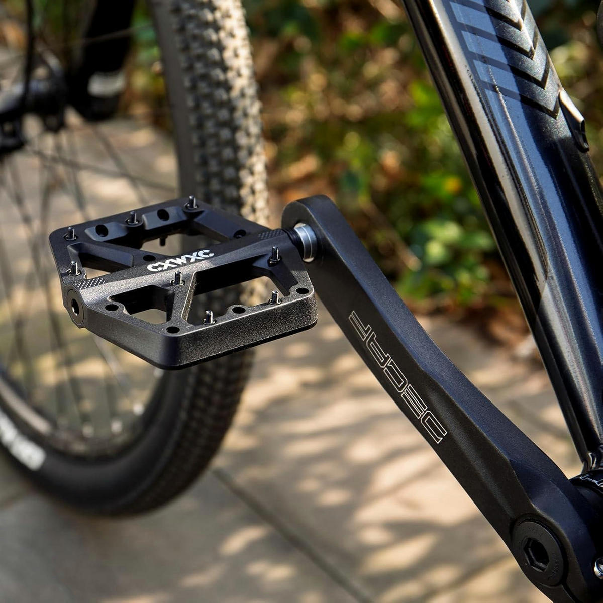 FAHRRADPEDALE Nylonfaser rutschfest 9/16 Zoll Schwarz - Schwarz, Kunststoff (12/1.5/12cm)