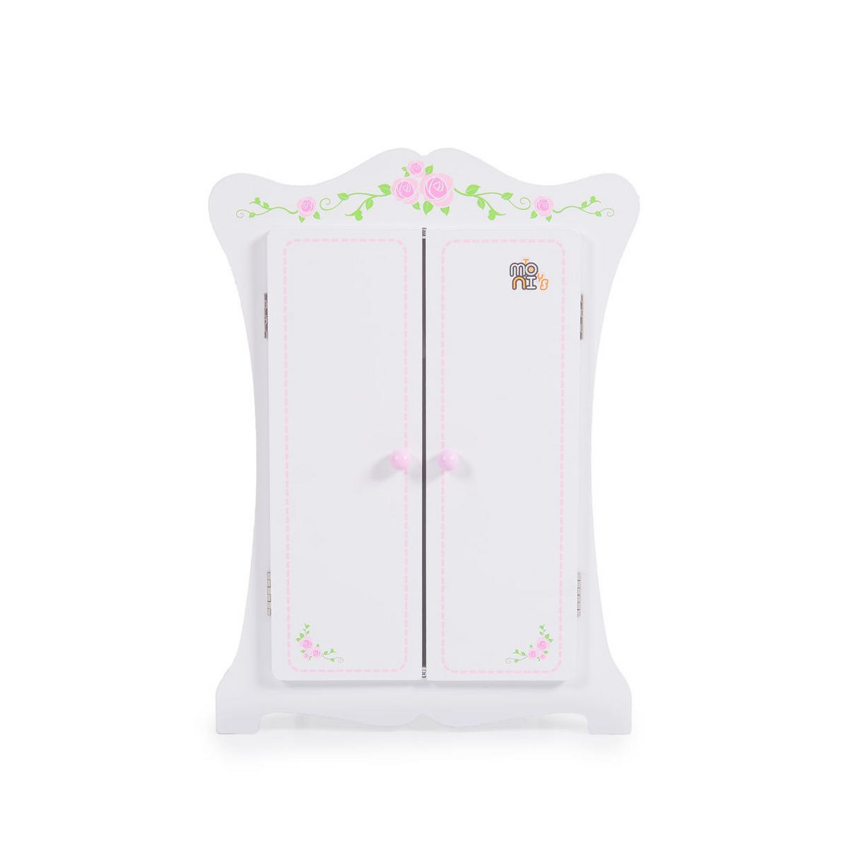 PUPPENKLEIDERSCHRANK PH12B011 weiß 42,5 x 22 cm, Holz, 3 Kleiderbügel, Schranktüren, ab 3 Jahren - Weiß, Holzwerkstoff (22/57/42.5cm) - Moni