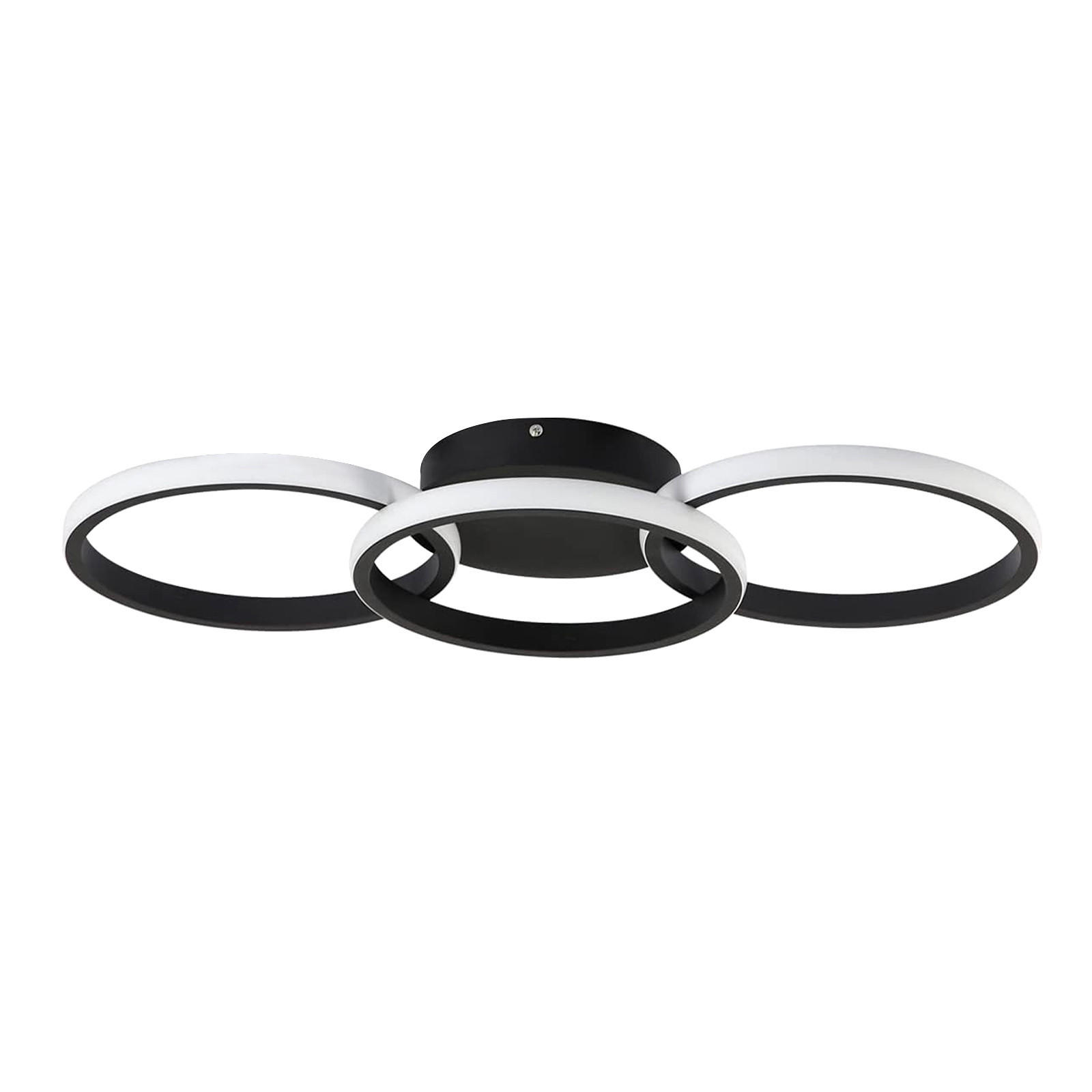 LED-DECKENLEUCHTE Ferdinand 60/24/4 cm - Schwarz, Metall (60/24/4cm) - Nettlife
