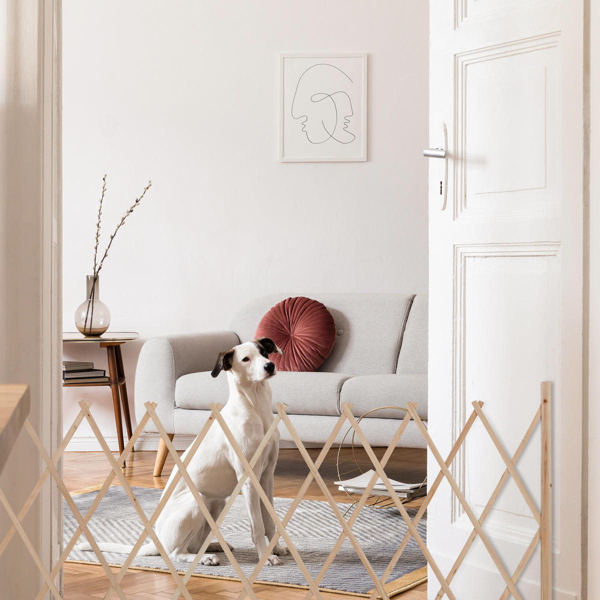 RANKGITTER - Hellbraun, Holz (275/90/28cm) - Relaxdays
