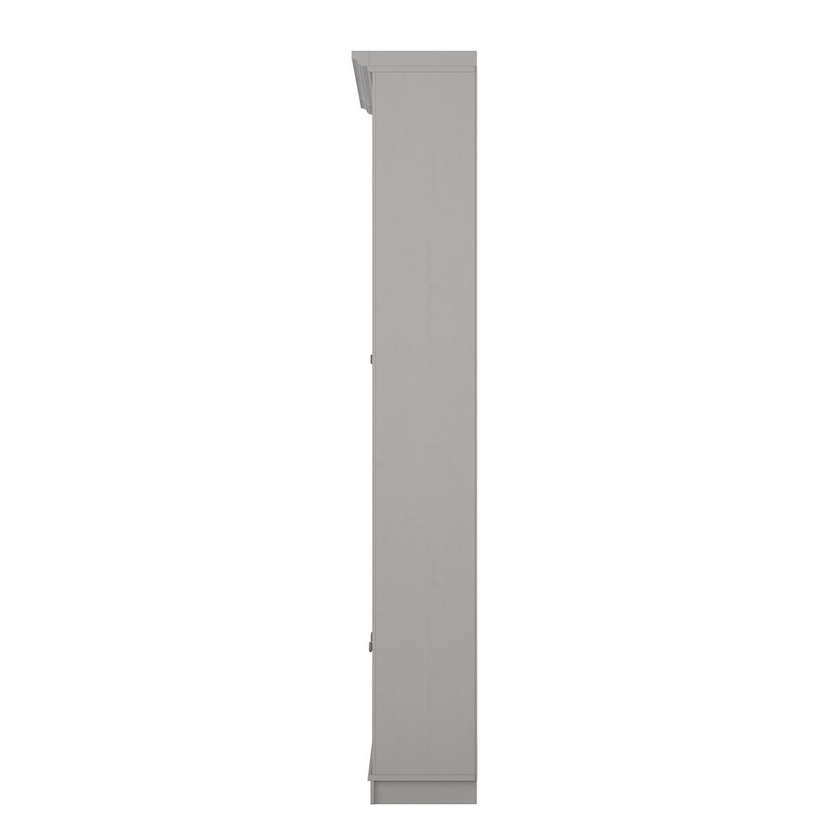 MASSIVE BÜCHERWAND - Massivholz - Kiefer - Kieferfarben/Grau, Holz (296/223/37cm) - home24