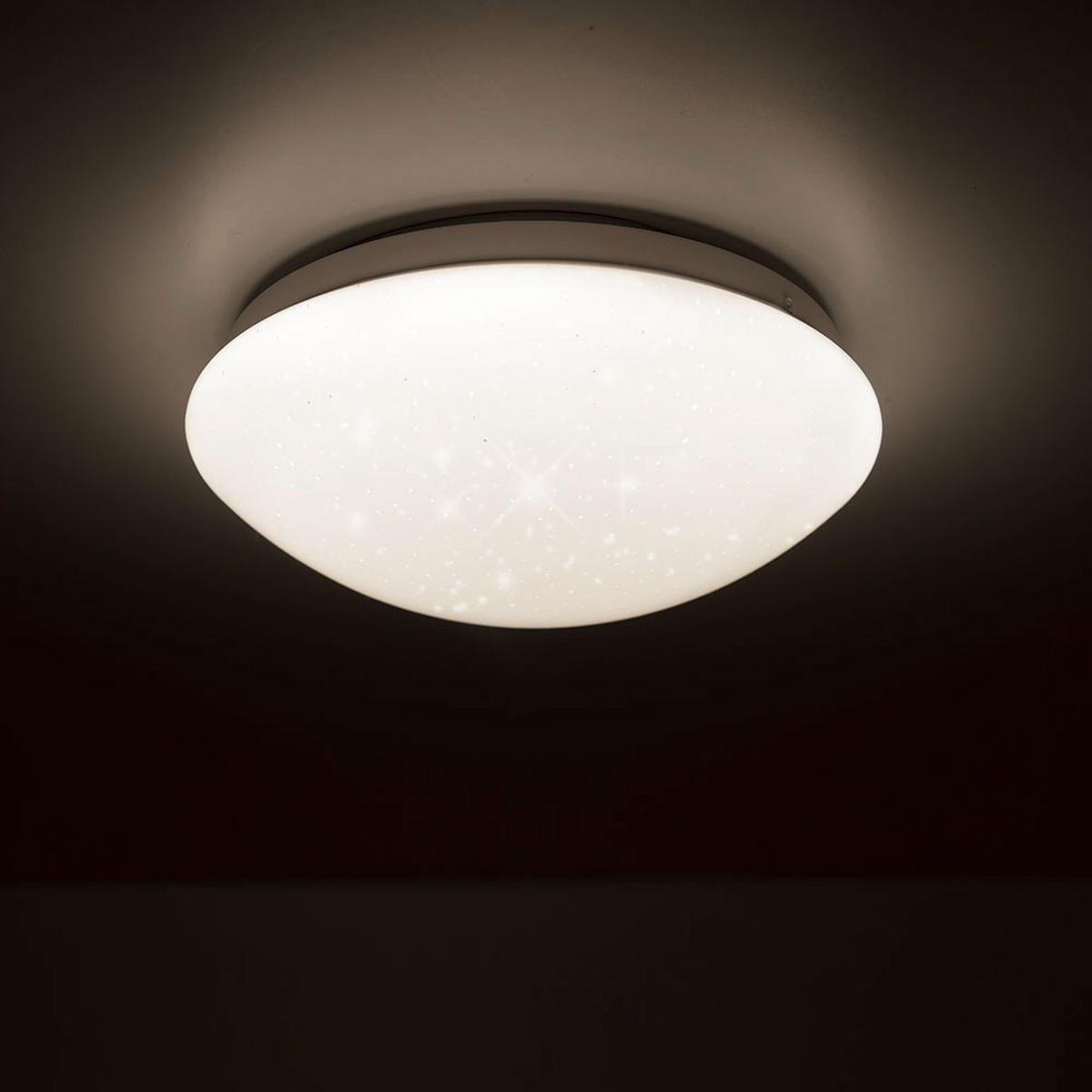 LED DECKENLEUCHTE Metall Weiß Sternenhimmel Effekt - Weiß, Metall (21.5/21.5/7.8cm)