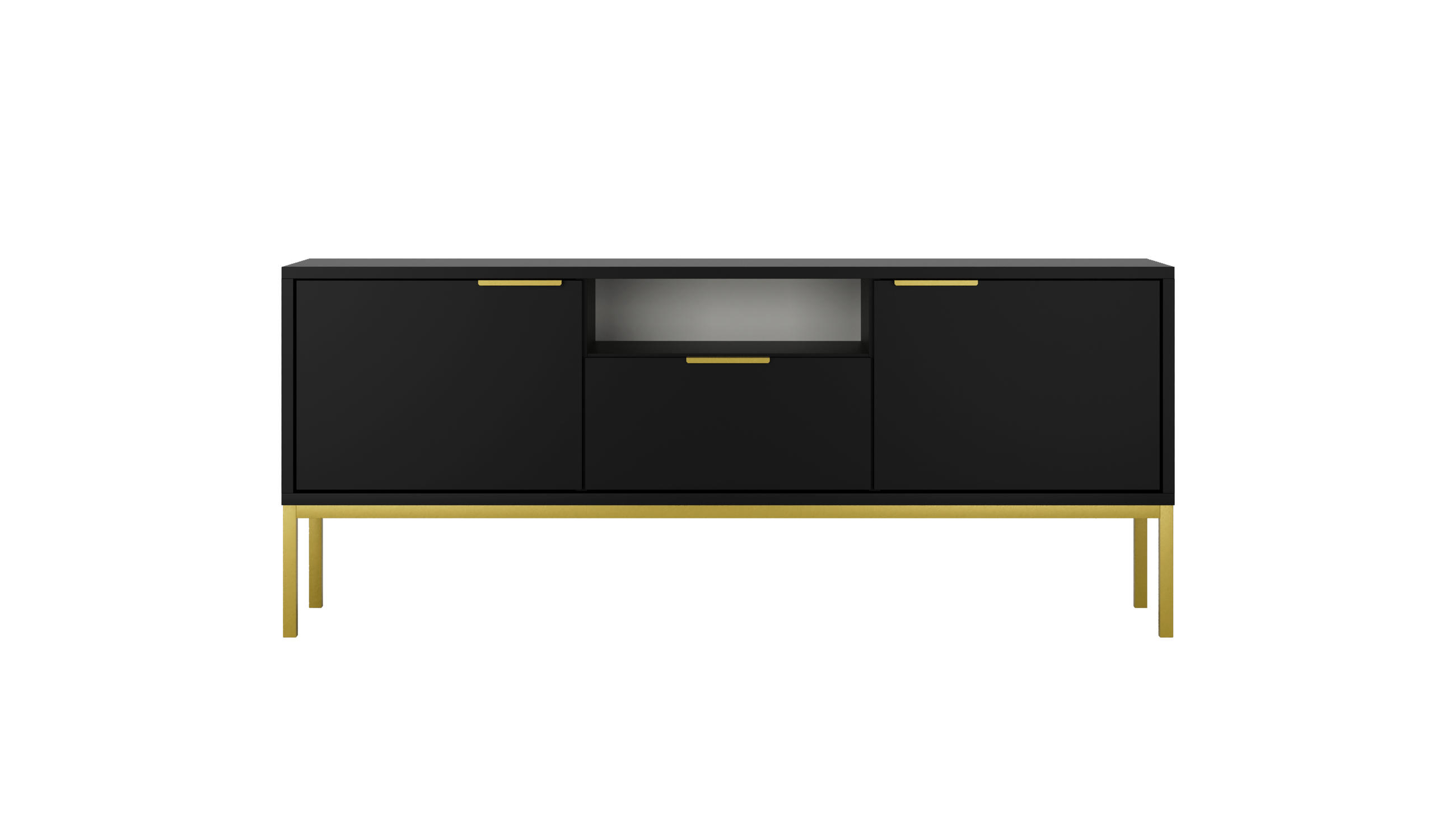 RAUMHIRSCH FURNITURE LOWBOARD Austin černý 33/56,4/135 cm